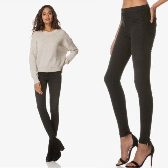 Rag Bone High Rise Skinny Denim Leggings Stretch Flat Front Jeans Women 26‎ EUC - Picture 1 of 11